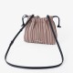 Charles Keith Pleated Covered Shoulder Bucket Bag Mauve